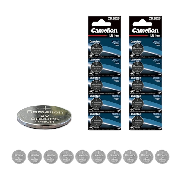 Camelion CR2025 3V Lithium Primary Coin Cell 10PK CR2025-BP5-2 - main